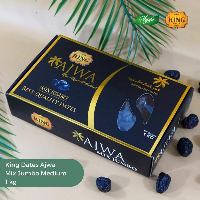 

King Ajwa Aliyah madinah kurma ajwa kurma nabi kemasan 1kg