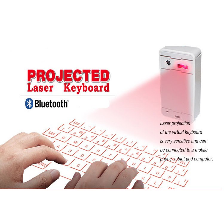 F1A Mini Portable Laser Projection Virtual Bluetooth Keyboard Mouse Speaker Function IOS Android Win