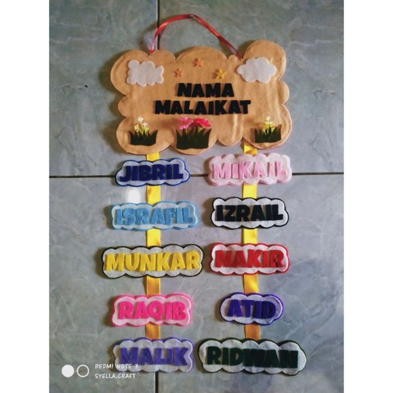 Nama nama malaikat dari kain flanel