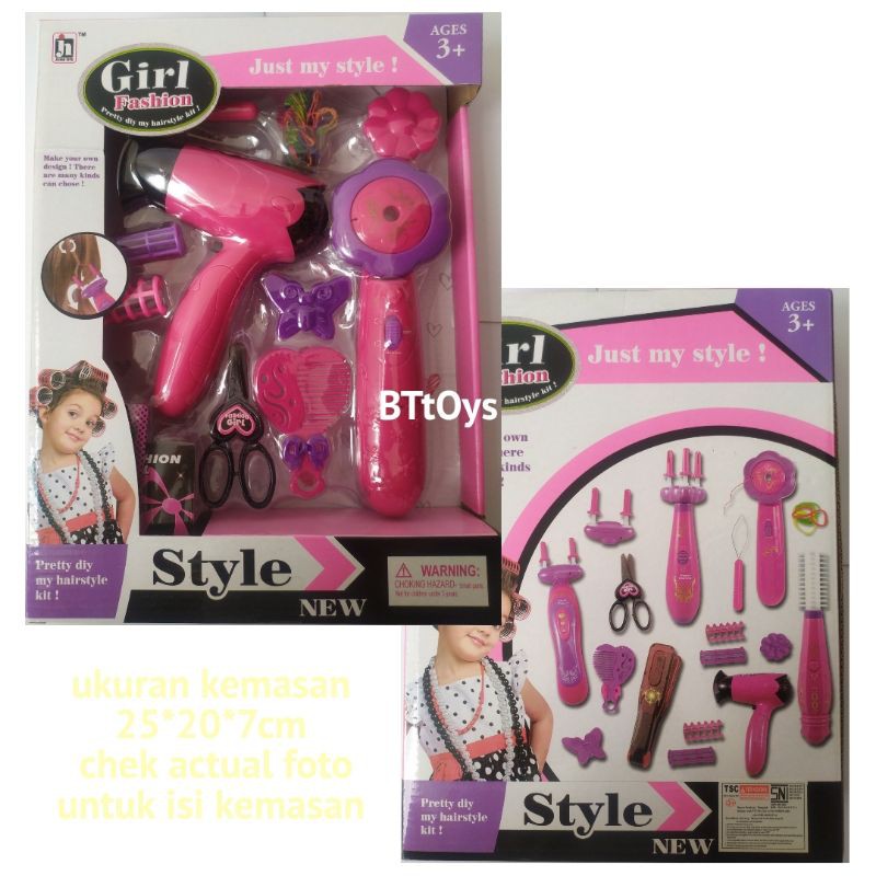 Mainan anak perempuan DIY hairstyle perawatan kecantikan rambut playset