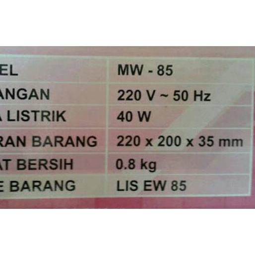 ♛ Maspion Warmer MW-85 Penghangat Pemanas makanan minuman maspion ☊