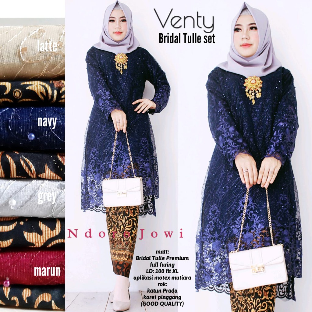 Zola_Batik Batik Kebaya Brokat Venty - Setelan Batik Brokat Amelia