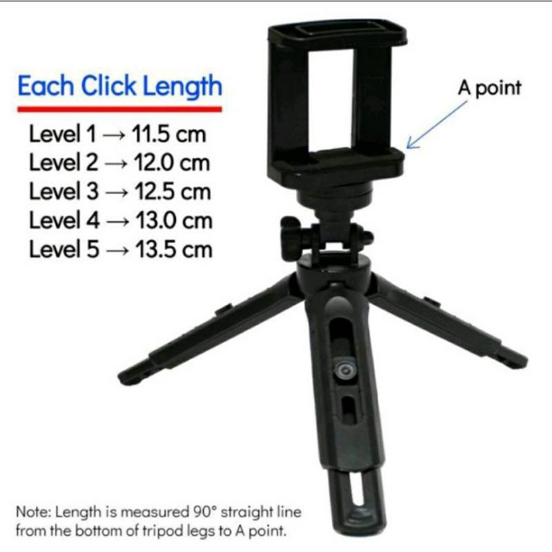 MINI TRIPOD SUPPORT FOR HANDPHONE CAMERA + HOLDER U TRIPOD HANDPHONE HOLDER MEJA