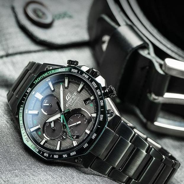 Jam Tangan Pria Merk Casio Edifice Type Eqb-1100 Solar Black Termurah