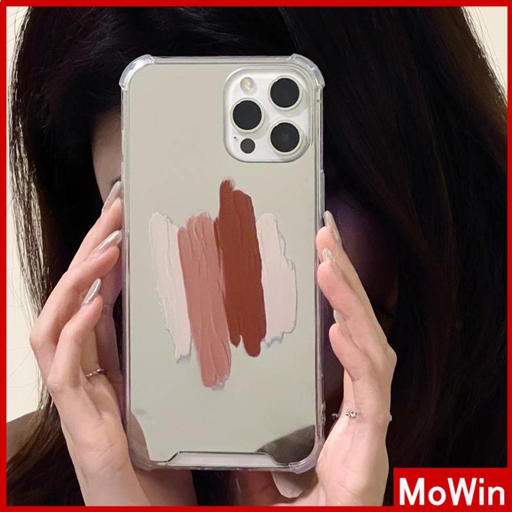 iPhone Case Acrylic HD Mirror Airbag Shockproof Protection Camera Cute Brown Tones Compatible For iPhone 11 iPhone 13 Pro Max iPhone 12 Pro Max iPhone 7 Plus iPhone xr