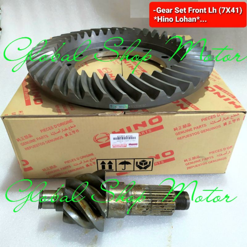 gear set hino lohan depan kiri 7x41 crown wheel pinion hino lohan depan kiri 7x41