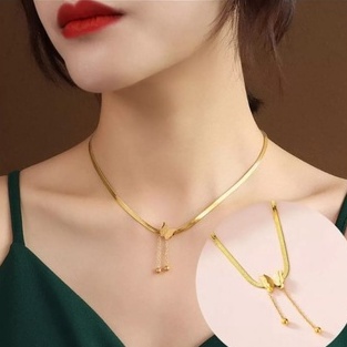 KALUNG  BAHAN ASLI TITANIUM , AKSESORIS FASHION KALUNG TITANIUM