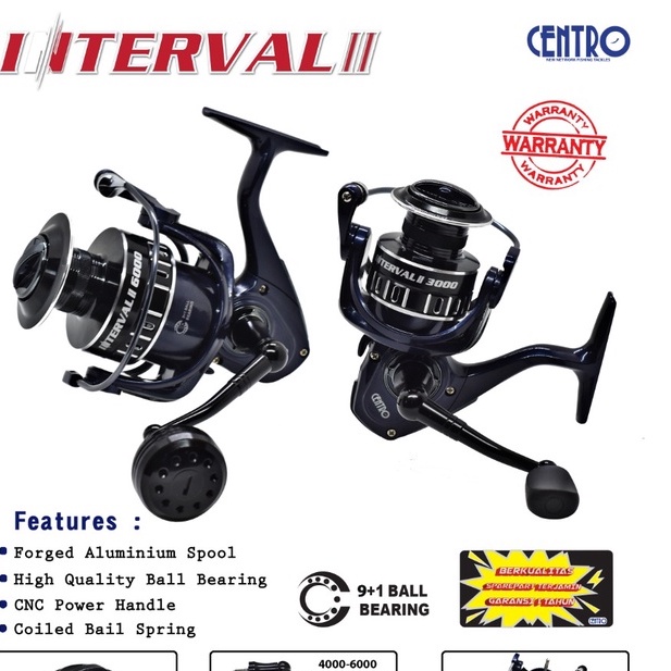 Reel CENTRO Interval II 10 BB - Garansi