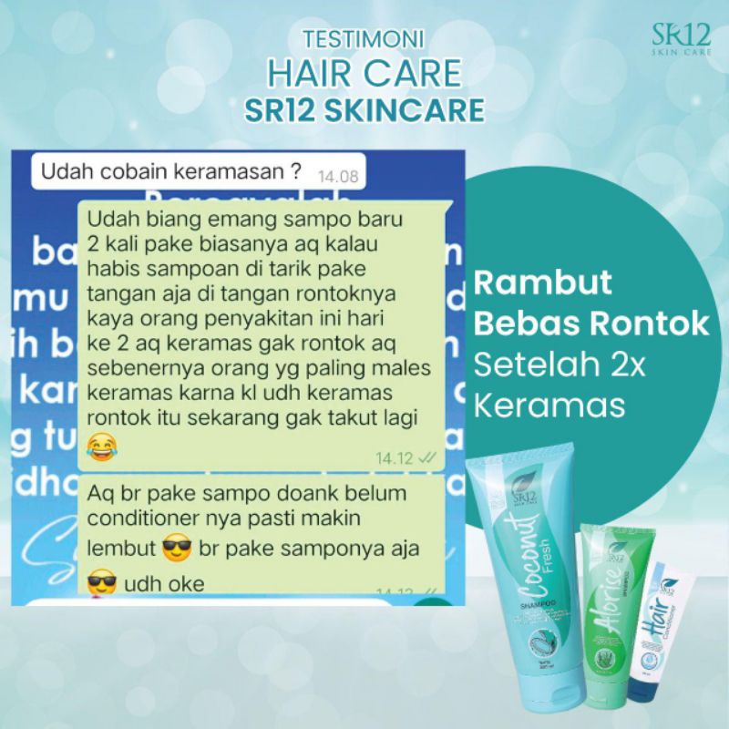 SR12 HAIR CARE/ COCONUT SHAMPOO SR12/ ALORIS SHAMPOO SR12/ HAIR CONDITIONER SR12