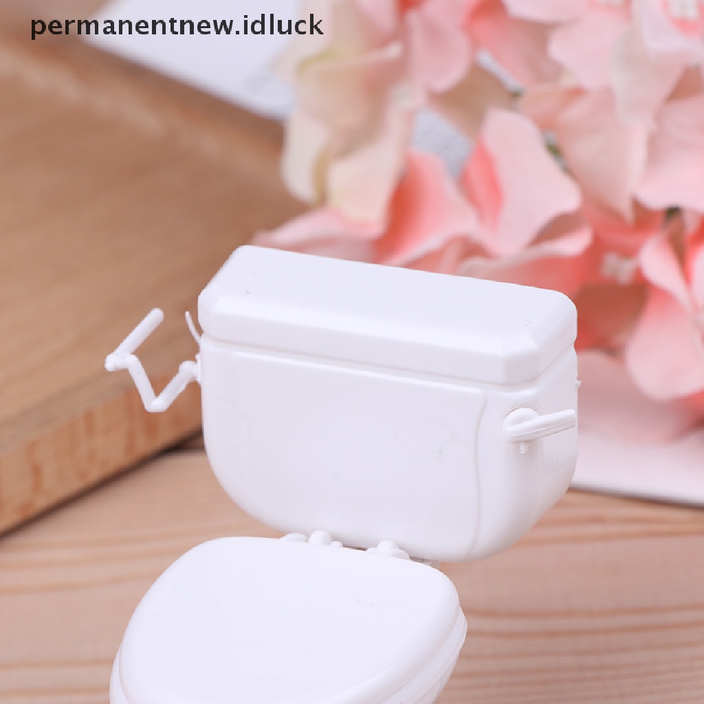 (luckypermanentnew) Miniatur Toilet Kamar Mandi Gaya Vintage Untuk Aksesoris Rumah Boneka (ID)