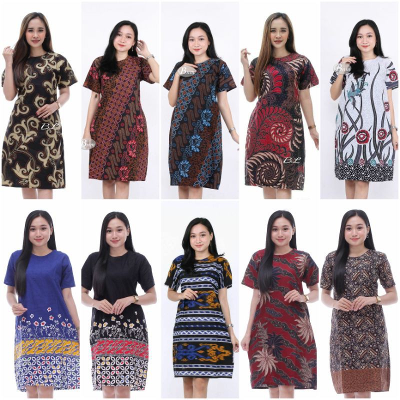 DRESS BATIK WANITA TERBARU TERMURAH DISHOPEE