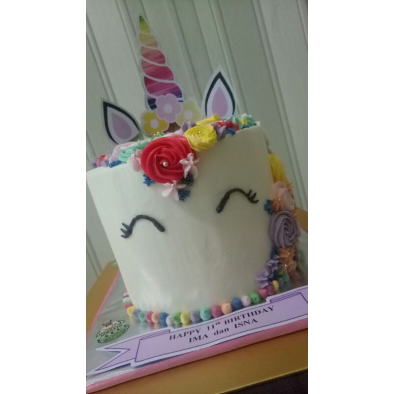 Kue ulang tahun kuda poni pink