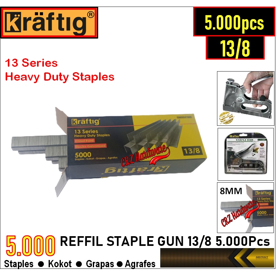 

Refill Staple Gun Isi Staples Tembak Staples Tembak Jok Motor 8X13 Mm Isi 5000 Pcs