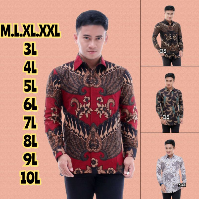 BATIK JUMBO BIG SIZE JUMBO M,L,XL,XXL,3XL,4XL,5XL,6XL,7XL,8XL,9XL,10XL, BAJU BATIK PRIA JUMBO