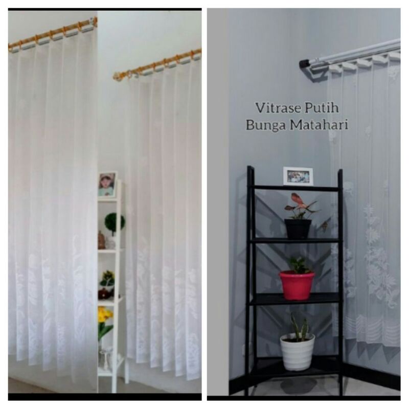 Gorden Vitrase Matahari Gorden Vitrase Jendela Minimalis Vitras Gorden Polos Putih Gorden Jendela Si