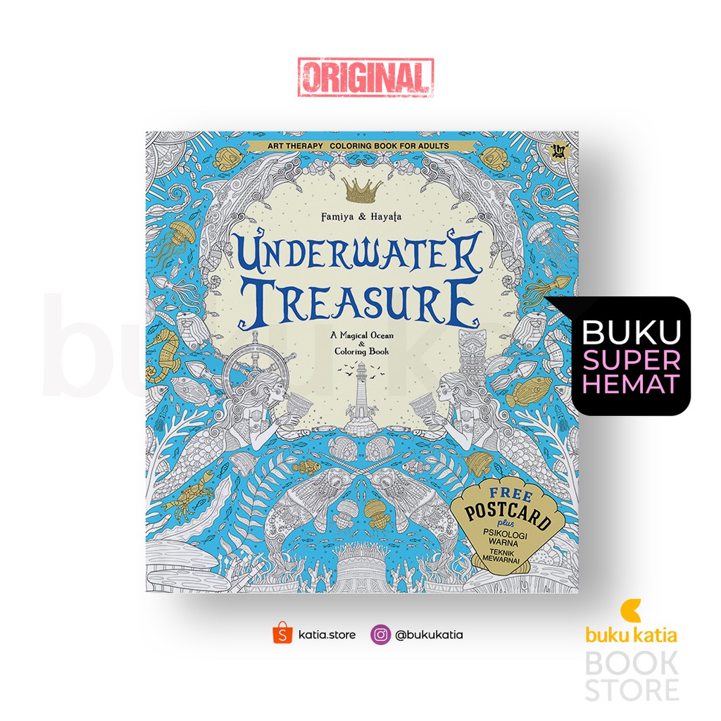 BUKU MEWARNAI DEWASA UNDERWATER TREASURE [100% ORIGINAL ...