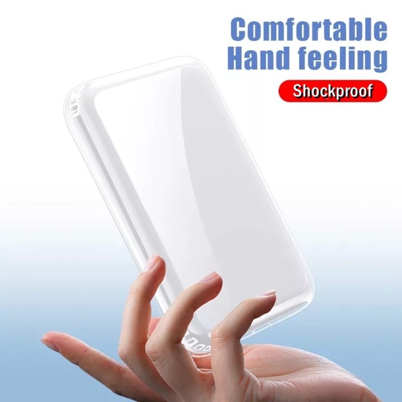 Hd Desain Airbag Transparan Kompatibel Dengan Apple MagSafe Baterai Eksternal TPU Case Shockproof Cover Pelindung Anti Jatuh Shell Cakupan Penuh