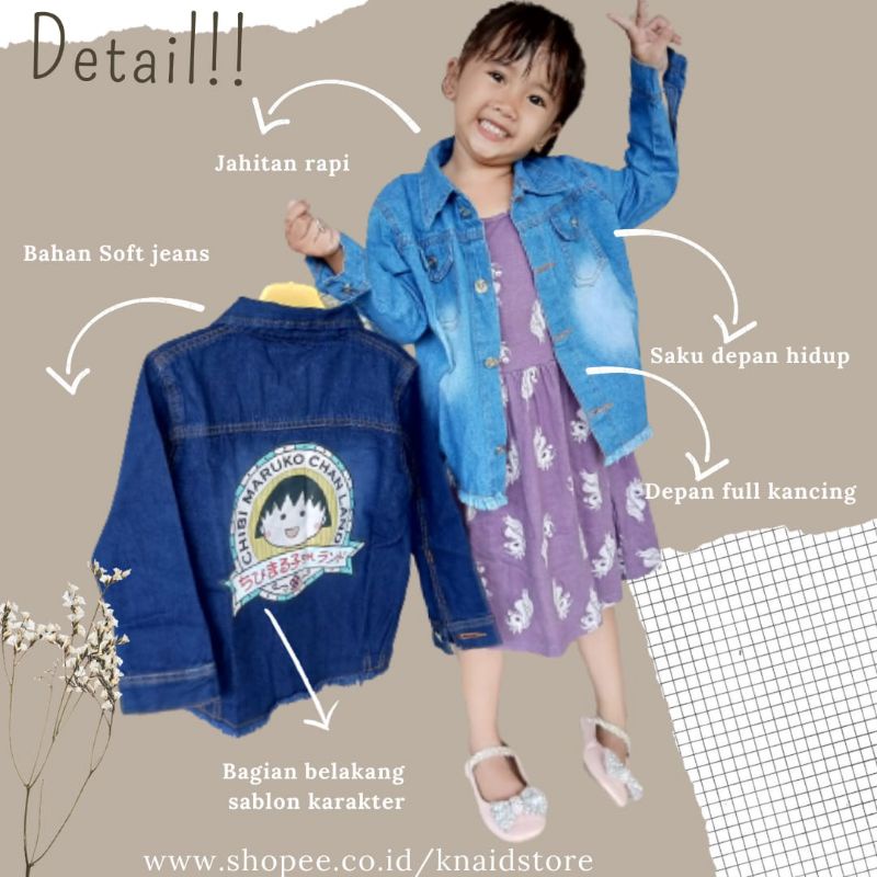 Jaket Jeans Anak Unisex 3 - 6 tahun  Jalet Levis Anak Cewek