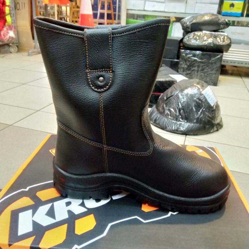 SEPATU SAFETY KRUSHERS TEXAS BROWN BLACK BOOTS ORIGINAL