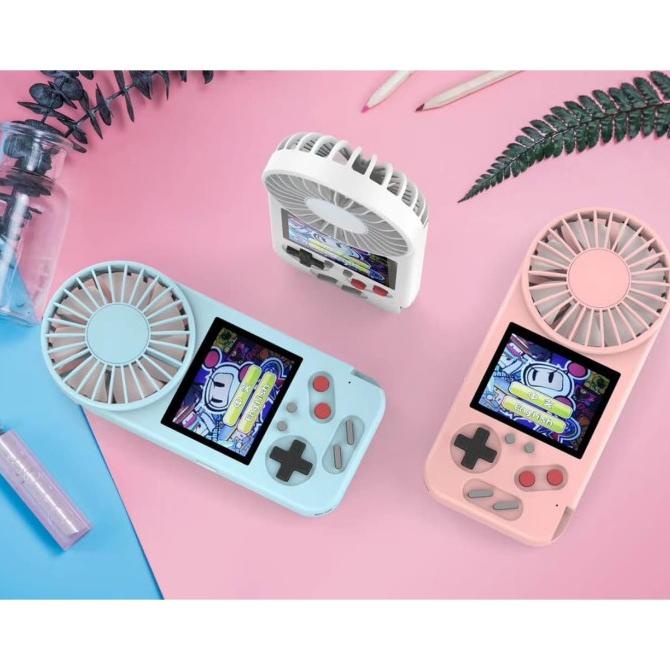 GAME CONSOLE MINI HANDHELD FAN 500IN1 PLUS KIPAS ANGIN