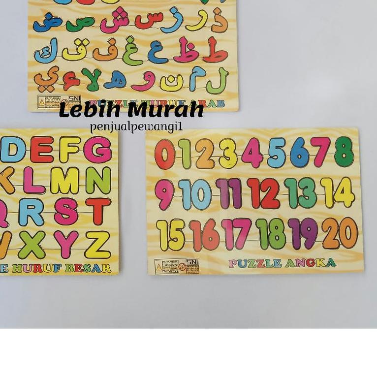 Puzzle Kayu Hampers Mainan Edukasi Anak Abjad Alphabet Huruf Angka Hijaiyah Mainan Anak Pazel Puzel