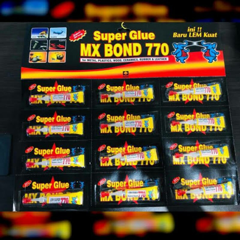 

SUPER GLUE kemasan 3gr MX BOND 770