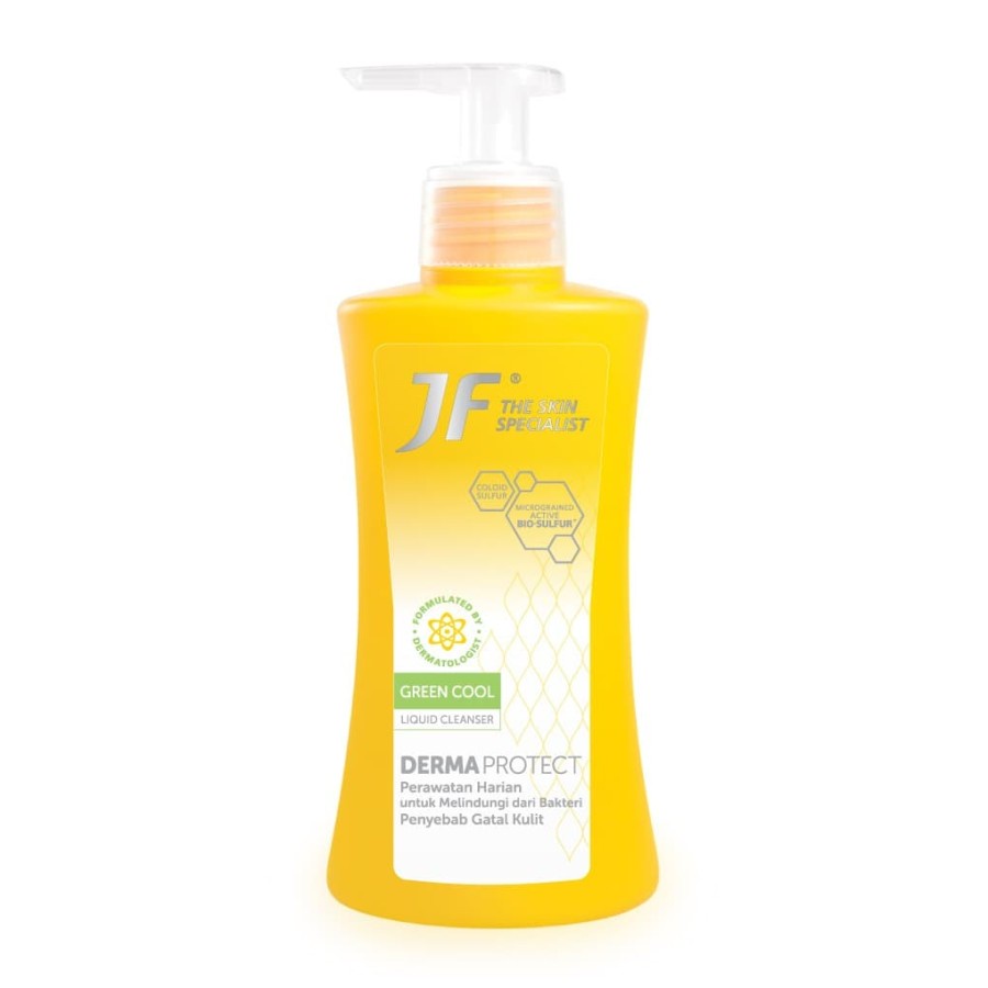 JF Derma Protect Green Cool Liquid Cleanser Bottle