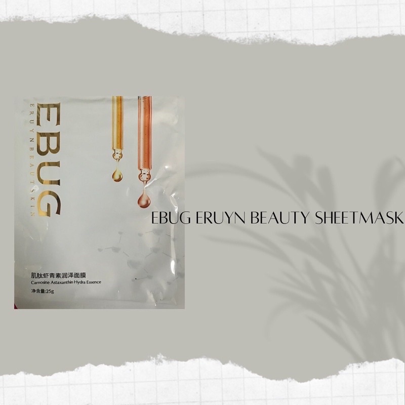 EBUG BEAUTY AND HYALURONIC SHEET MASK MASKER WAJAH / MASKER TISSU