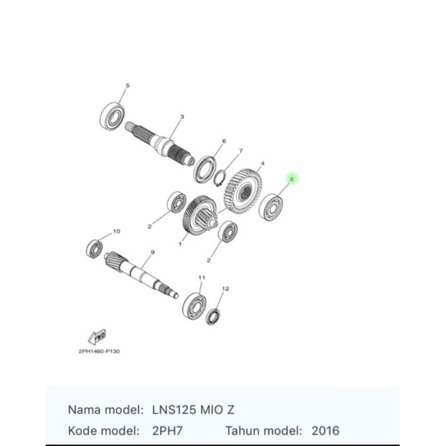 BEARING RASIO 6303 MIO M3 MIO Z SOUL GT 125 ASLI ORI YAMAHA 93306 303YS