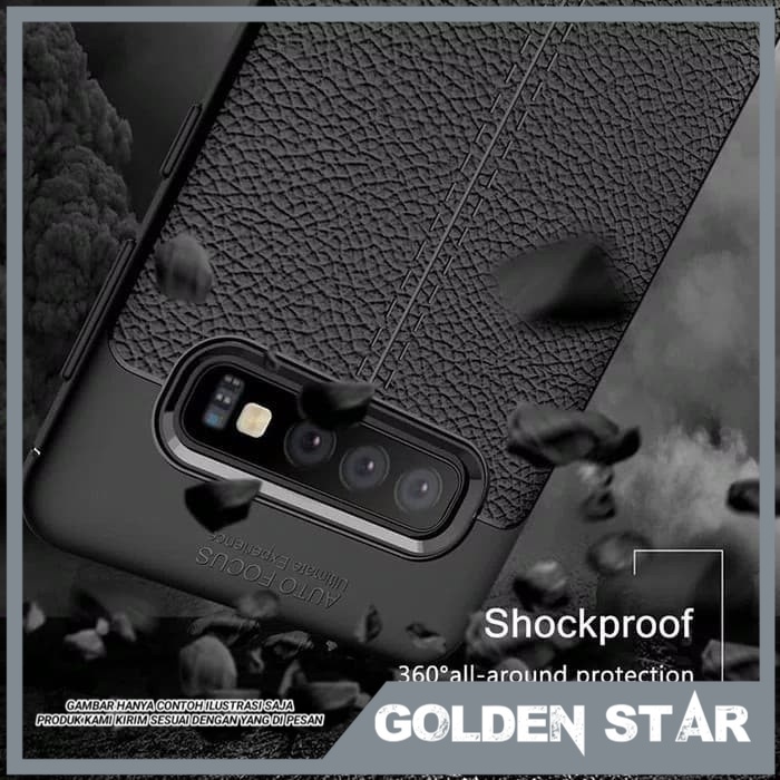 Oppo A31 Realme XT C11 5 5i C3 Soft Case Autofocus Premium Slim Leather Carbon Case Black Hitam