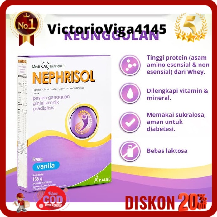 

[ COD ] Nephrisol Vanila - Susu Khusus Penyakit Ginjal Kronis