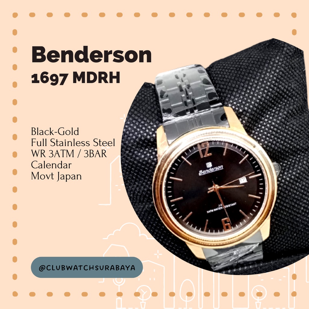 Jam Tangan Pria Benderson / Benderson Jam Tangan pria Analog AL 1697 MDRH