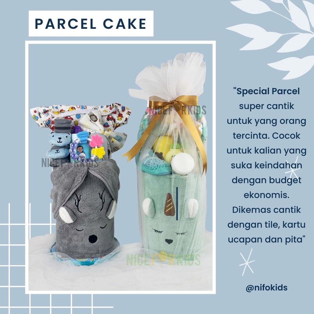 Parcel Cake Kado Bayi / Baby Hampers GIft Set / Kado Bayi Baru Lahir