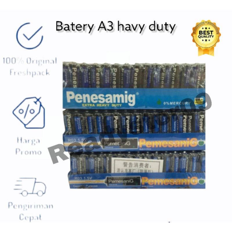 batu batre AAA - baterai A3 - battery A3 - batre A3 heavy duty murah