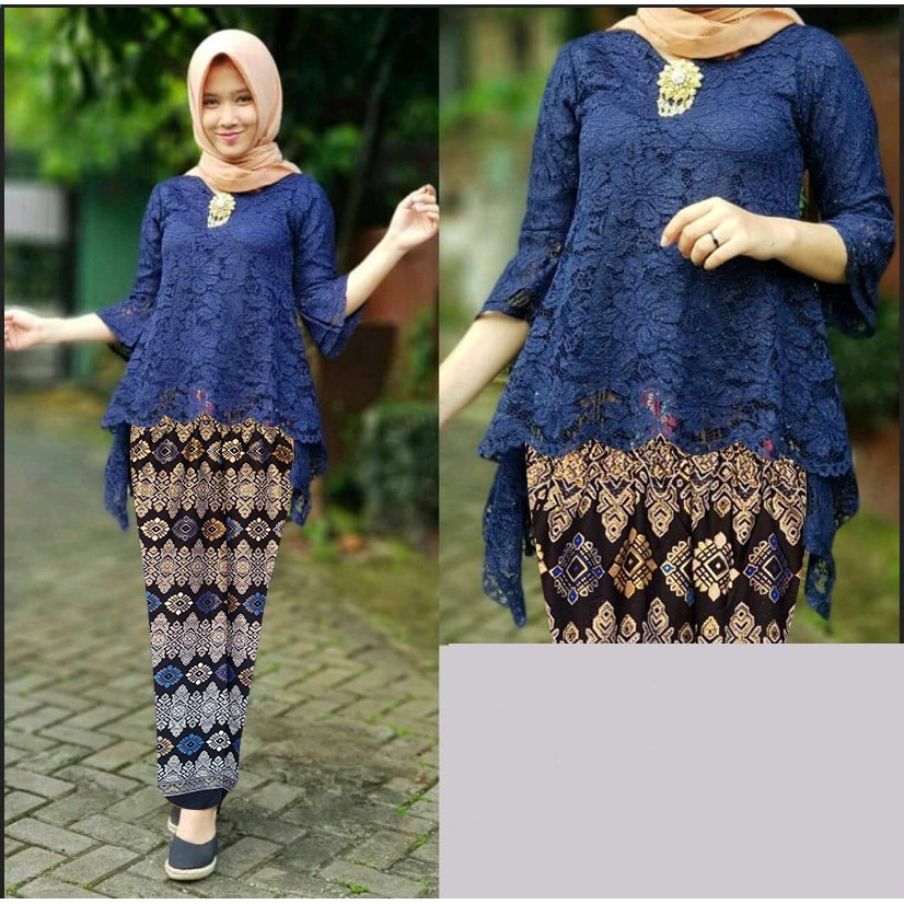 Set Kebaya Bianca BIANS Premium Brukat Corneli Gllitter (7 Warna) Tangan Terompet