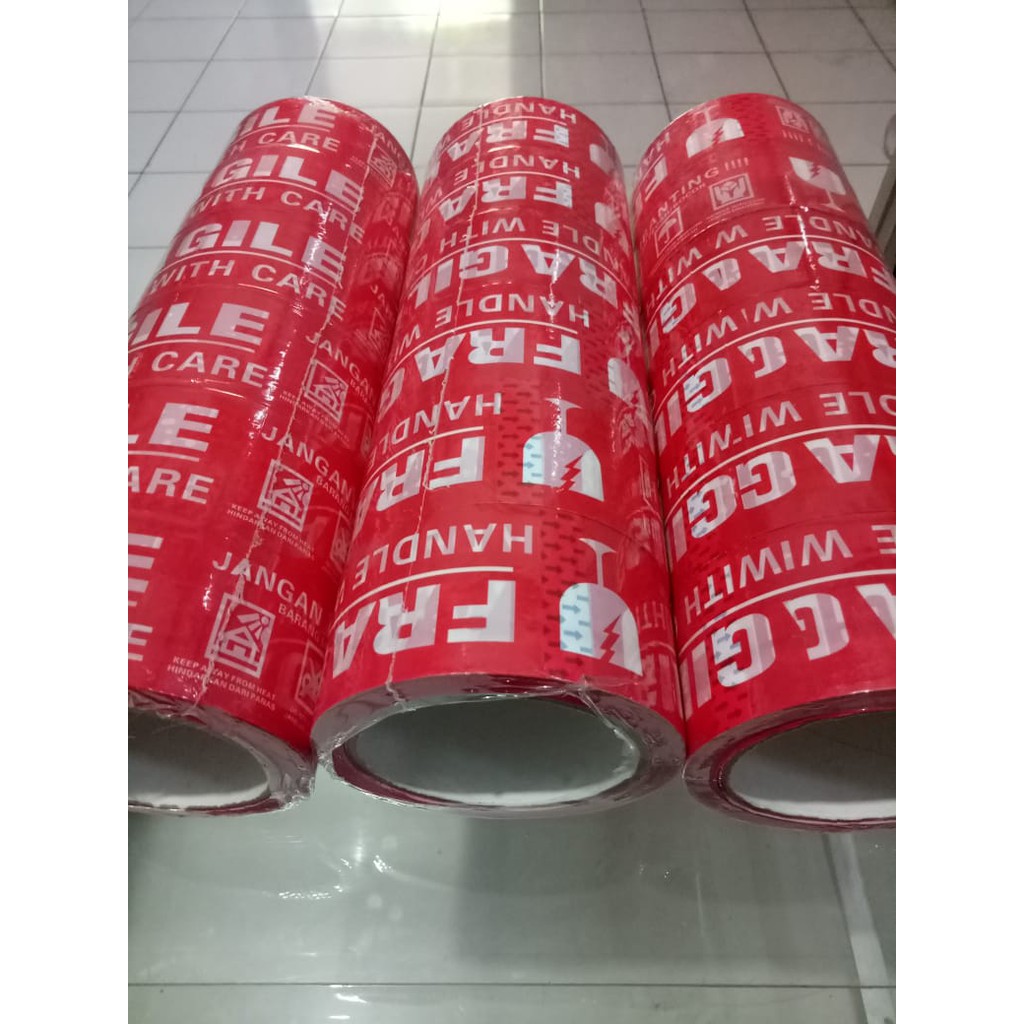 

Lakban FRAGILE MERAH jangan dibanting