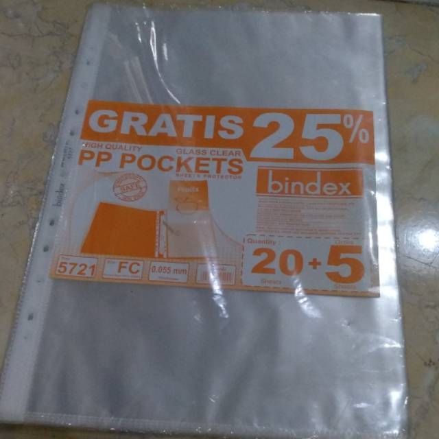 

PP POCKET BINDEX UKURAN F4