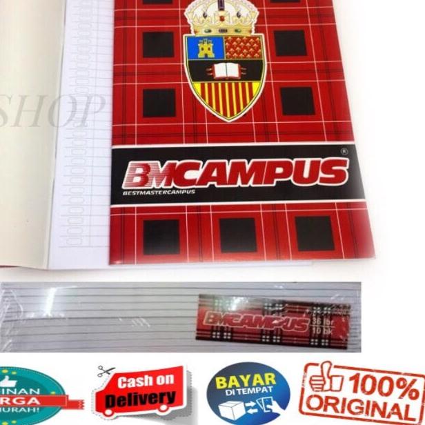 

✰ 1 PACK ISI 10 PCS BUKU TULIS BM CAMPUS 36 LEMBAR UKURAN BOXY ♫