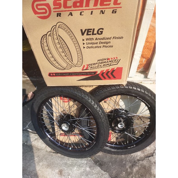 vleg jari jari ring 18 scarlet paketan sama ban dalam ban luar irc ukuran vleg 160-18 dan 185-18 ban