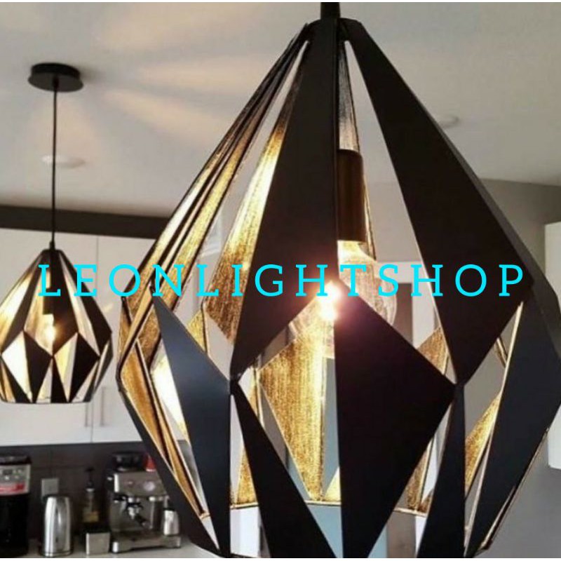 EGLO LAMPU GANTUNG HIAS CARLTON D-31 HITAM/PENDANT LAMP ACE HARDWARE/LAMPU INTERIOR LANGIT-LANGIT