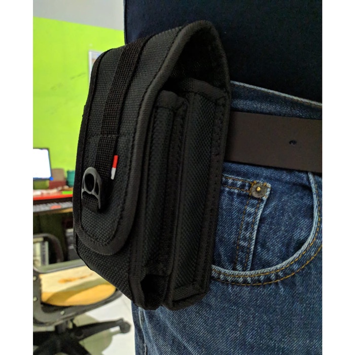NEW Sarung Hp Pinggang /Dompet hp Ganda bisa utk Polisi Tni Satpam PDL PDH
