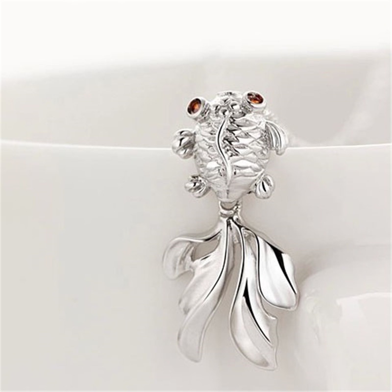 [Ready Stock]Fashion Silver Plated Fish Cute Pendant Necklace