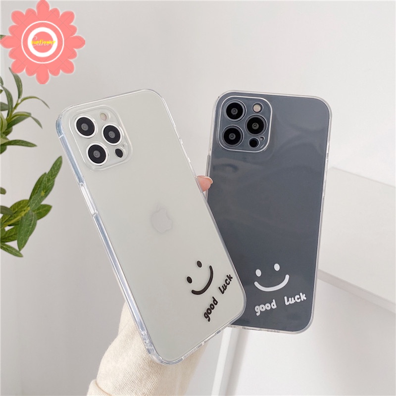 Clear Smiley Case Samsung A22 A11 A32 A52 A72 A71 A50 A30s A50s A51 A12 A10S A31 A21s M11 A20s Good Luck Soft TPU Back Cover-4