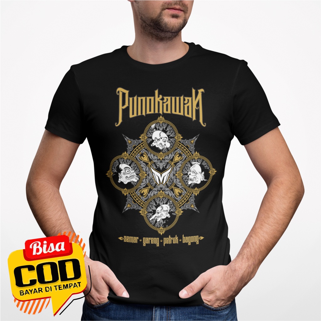 KAOS PRIA KAOS WAYANG JAWA KAOS  BUDAYA PUNOKAWAN