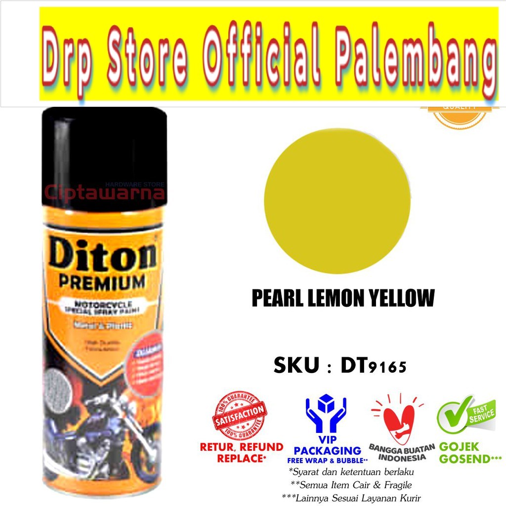 Cat Semprot Diton PREMIUM 9165 PEARL LEMON YELLOW 400 ML