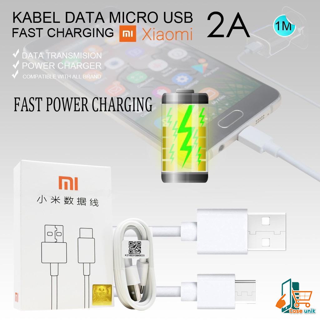 BM002 Mi9 WHITE XIAOMI KABEL DATA NEW MODEL ORIGINAL REDMI NOTE 5A 4 4X 7 6 6pro MICRO USB CS2487