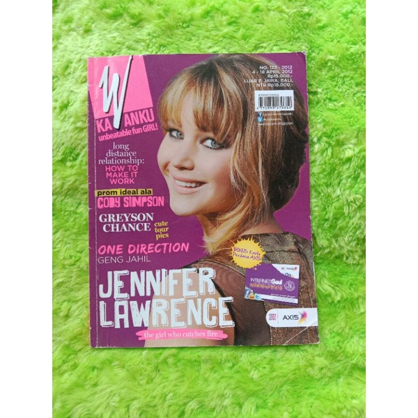 MAJALAH KAWANKU UNBEATABLE FUN GIRL COVER JENNIFER LAWRENCE
