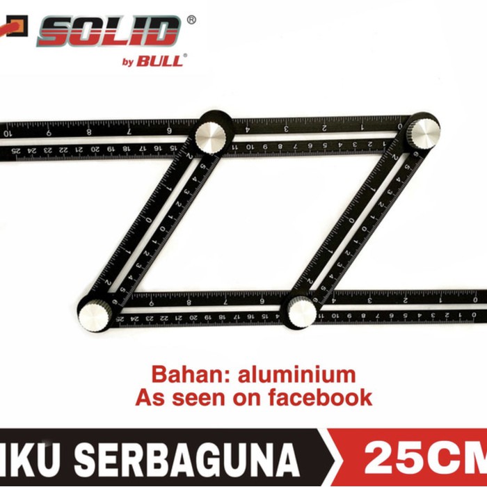 

By15 Penggaris aluminium siku lipat ukur 4 sisi angleizer empat sudut best seller