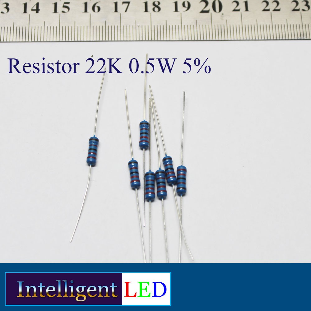 Resistor 22K ohm 0.5 W  1/2 W 5%  5 pcs