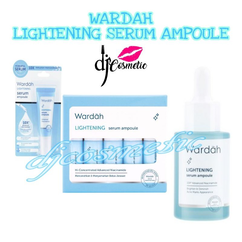 Wardah Lightening Serum Ampoule Isi 5 x 5ml | Tube 8ml | Botol 30 ml